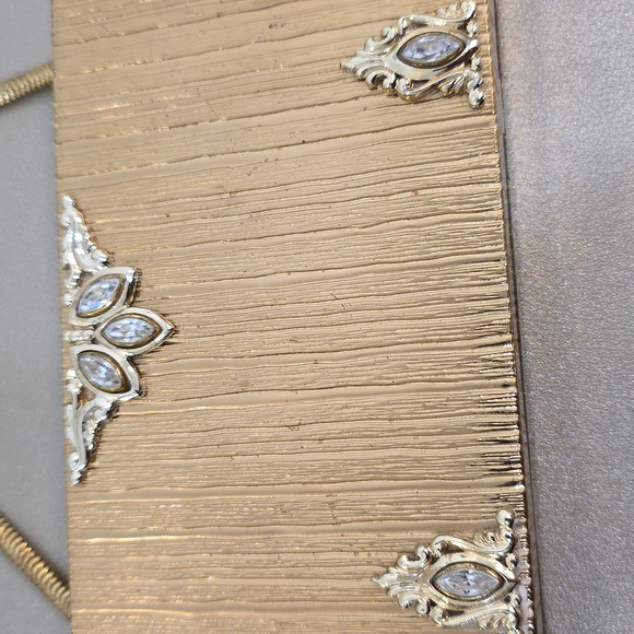 Vintage Evans Marquise Rhinestone Gold Art Deco Minaudiere Cigarette Case Compac - Picture 12 of 15